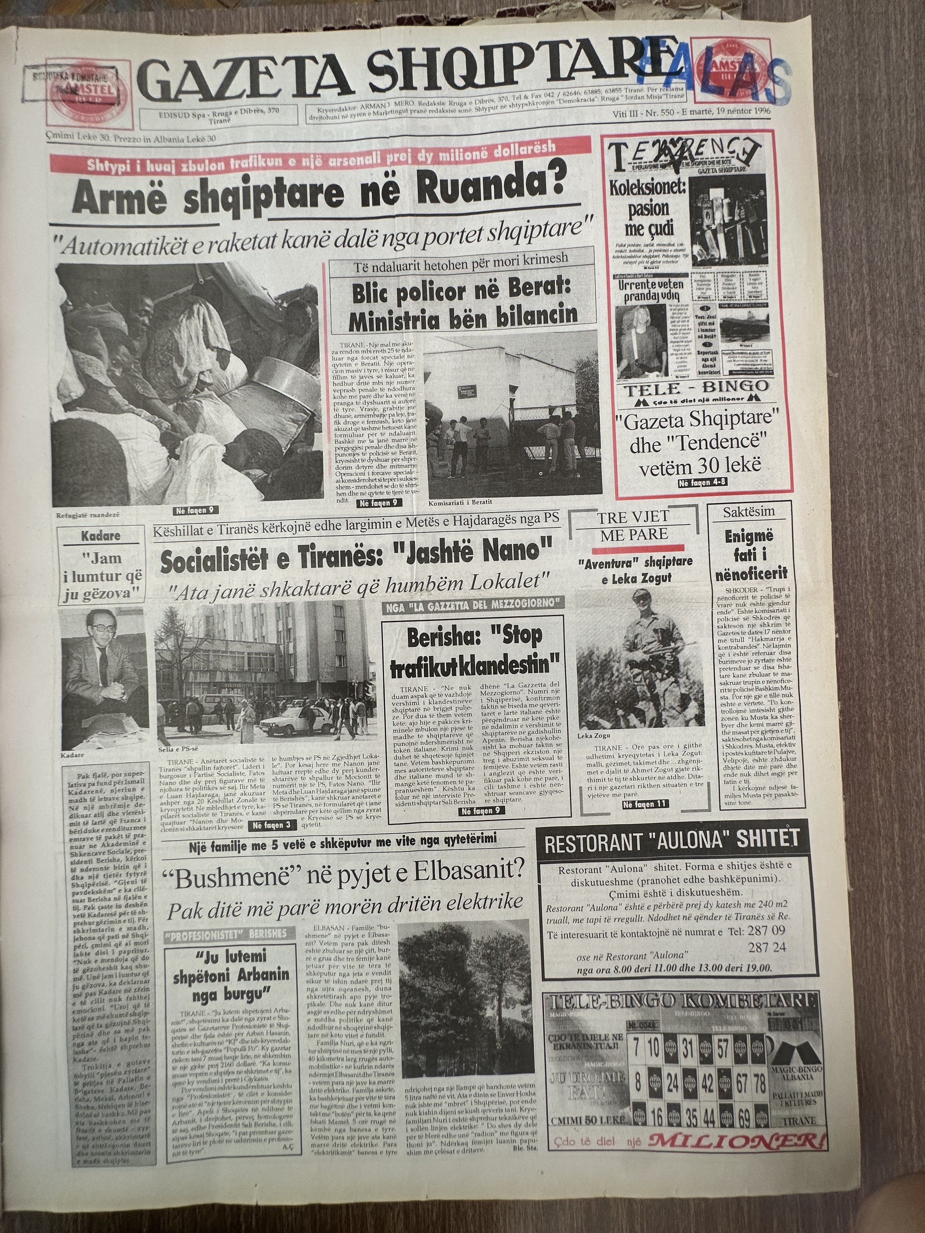 Gazeta Shqiptare 1996-11-19